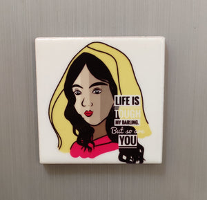 powerful women fridge magnet