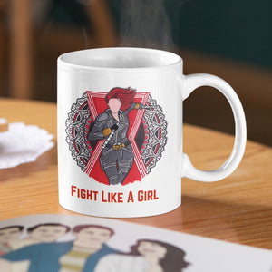 Fight Like A Girl - Black Widow - Mug