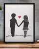 couple holding hands frame