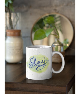 slay in style white mug