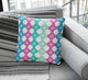 colourful symmetric pattern cushion