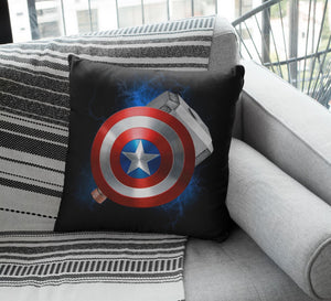 captain america shield and hammer worthy cushion