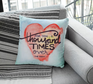 romantic quote cushion