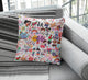 romatic love doodle cushion